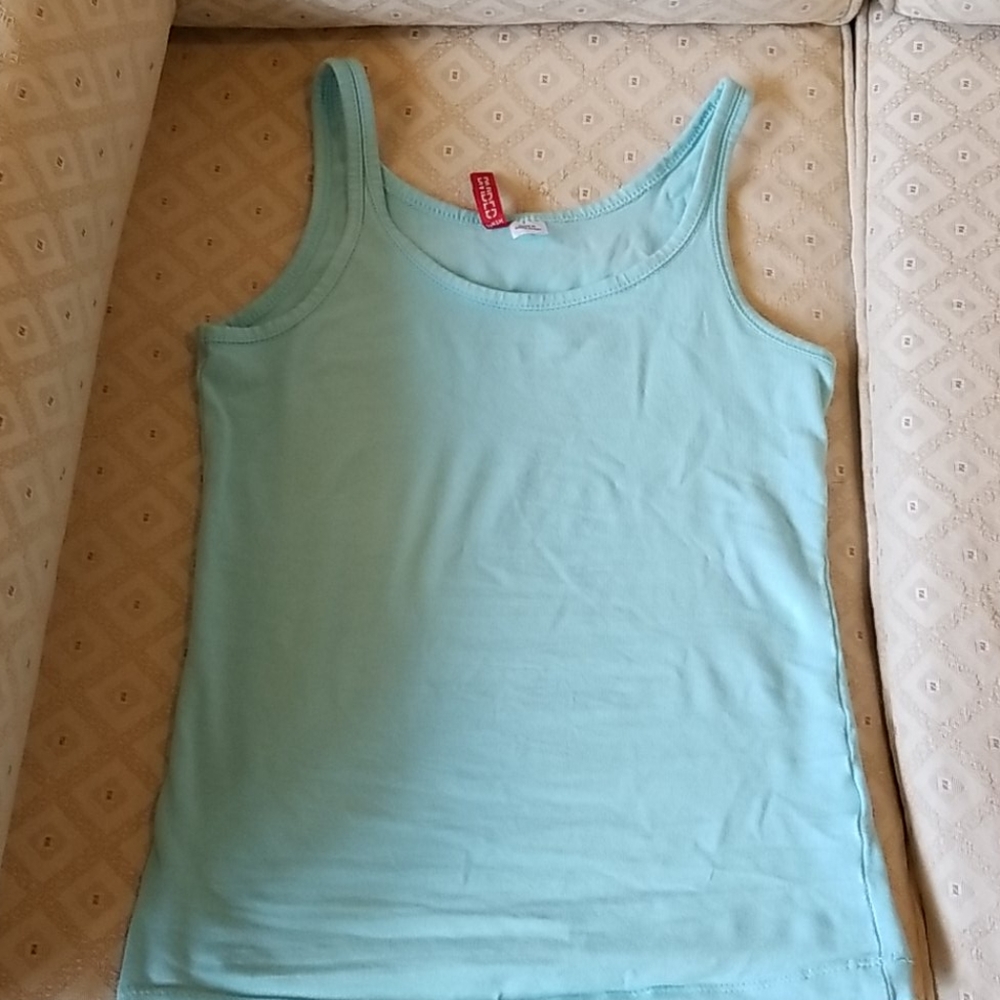 A aqua blue tank top by manufacturer , Divided . i